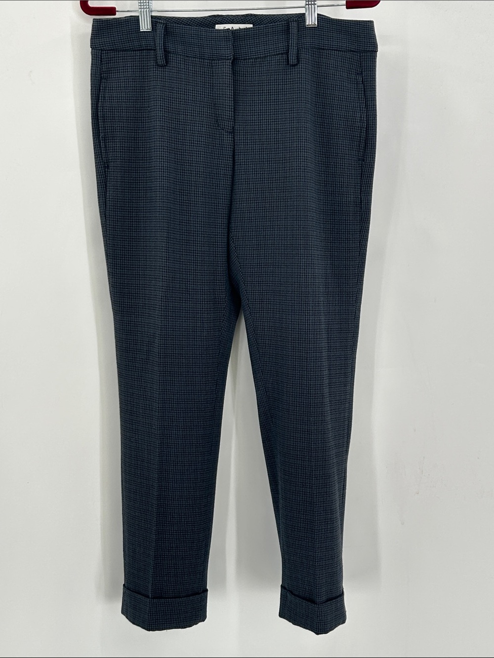 CAbi Plaid Cuffed Trouser Pants Size 6